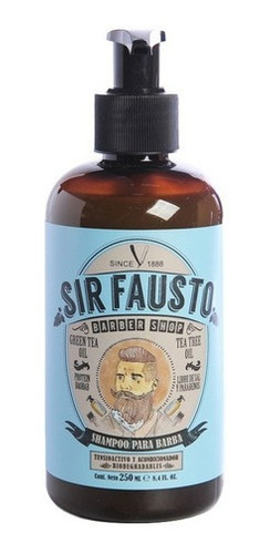 Imagen 4 de 8 de Sir Fausto Barberia Shampoo + Cera Capilar Oleo Barba Cuotas
