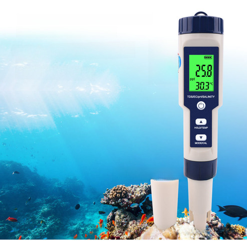 Retroiluminación: Medidor De Agua 5 En 1 Ez-9909 Ph Tds Ec S