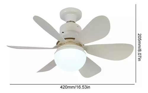 Ventiladores De Techo De 42 Cm Con Lámpara Y Control 2 Pzs.