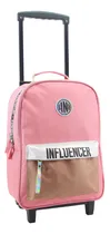 Comprar Mochila Con Carro Escolar Niñas Influencer 68.3038 18 PuLG Amplia Carrito Reforzada Color Rosa