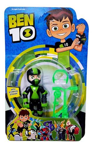 Ben 10 Muñeco Ben Tennyson Con Casco Y Patineta 15cm Artic!