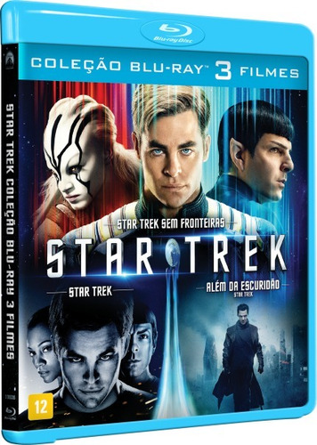 Blu-ray Coleção Star Trek - 3 Filmes - 3 Discos - Dublados