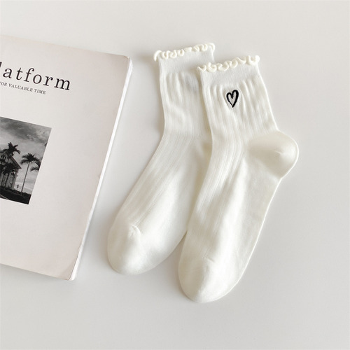 Calcetines Casuales De Algodón Con Estampado Love Print Para