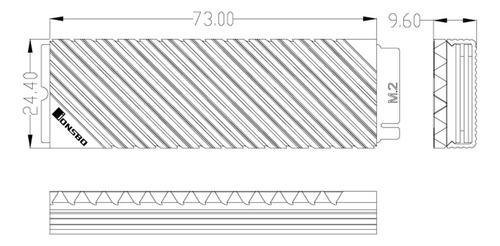 Disipador De Calor De Estado Sólido M2 2280 Ssd Con Gris