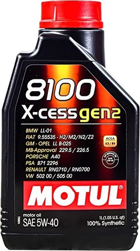 Aceite Motul 8100 X-cess 5w40 Full Sintetico Somos Tienda