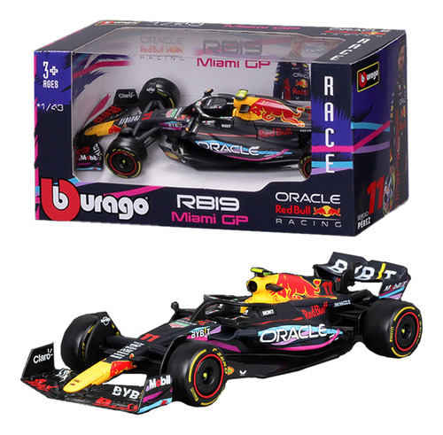 Burago Redbull F1 Rb18 #11 Sergio Pérez  Fórmula Coche 1/43 Color Negro