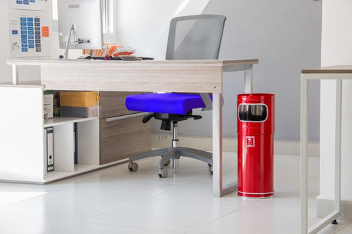 Spiro Inox Bote Para Basura Acero Inox Rojo 20x58 Cm/13 Lts
