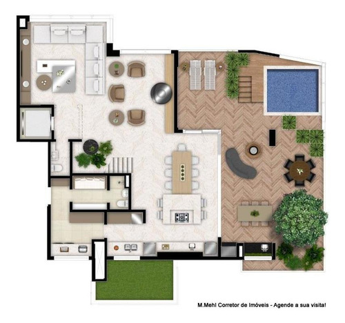 Imagem 29 de 30 de Apartamento Com 4 Dormitórios À Venda Com 413.98m² Por R$ 3.369.000,00 No Bairro Cabral - Curitiba / Pr - M2ca-dh82a