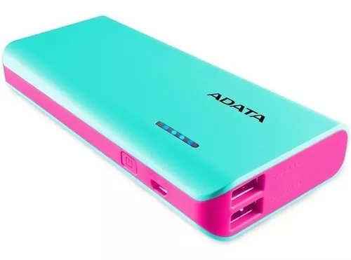 Power Bank 10000mah Adata Cargador Bateria Portatil Celular Led Color  Turquesa