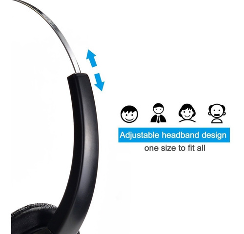 Imagen 8 de 10 de Agptek Cintillo Manos Libres Headset Audifono Rj9 Monoaural