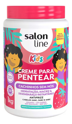 Creme Para Pentear Kids Cachinhos Sem Nós 1kg Salon Line