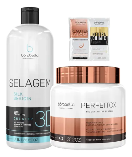 Traitement Kératine Borabella Perfeitox 1KG - Crème Lissante Professionnelle, Neuf Pour Tous Types De Cheveux