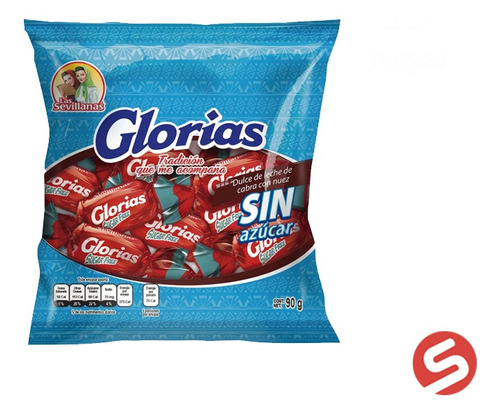 Glorias La Sevillana Sugar Free Sin Azúcar 18 Grs 5 Pzs