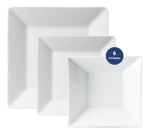 Juego Set X 18 Plato Playo Postre Hondo Porcelana Corona Zen