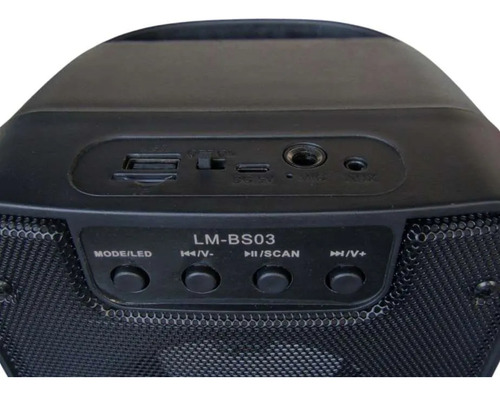 Bocina Portatil 4 Pulgadas Con Led Rgb Lm-bs03
