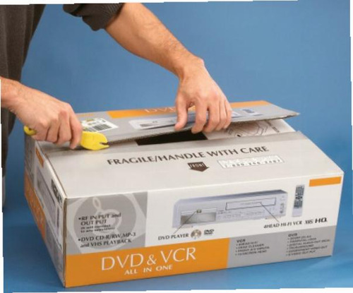 Abridor de pacotes universal Openx Dual Blade Cor Amarillo