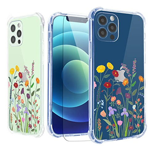 Roemary Flower Case Para iPhone 14 Plus Con Protector De Pan