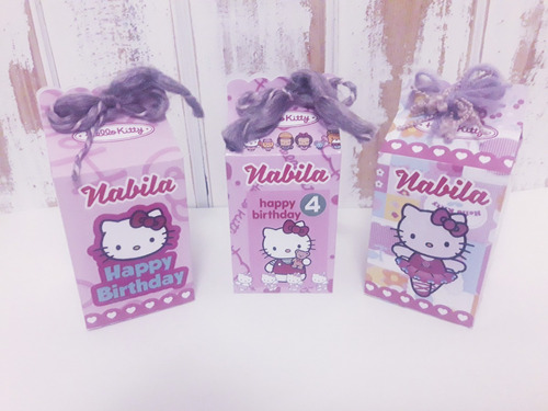 Cajitas Golosineras Chica Personalizadas  Kitty X 10 Uni