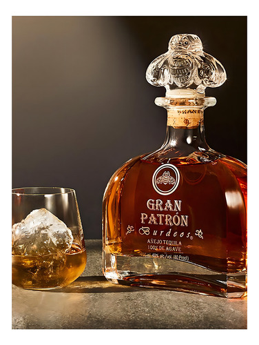Caja De 3 Tequila Gran Patrón Burdeos Añejo 750 Ml