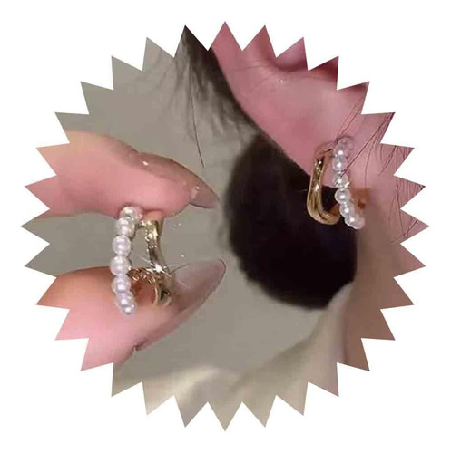 Aneneiceera Pendientes De Garra Boho Con Perlas Doradas, Pen
