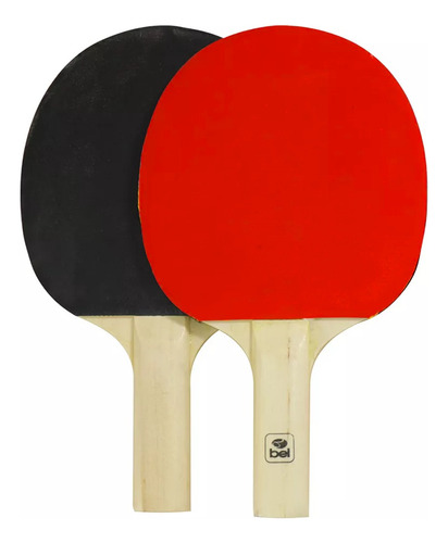 Kit Tênis De Mesa Com 2 Raquetes + 3 Bolas Ping Pong Bel