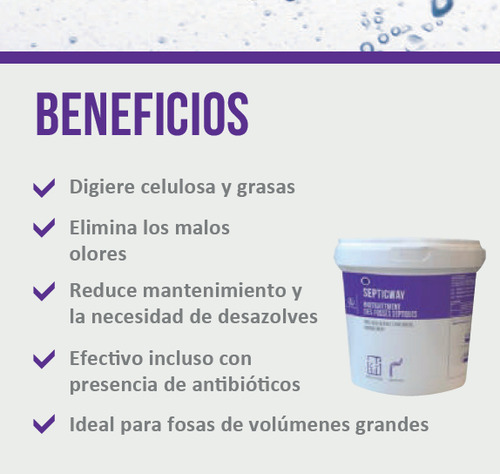 Septicway 5kg Biotratamiento De Fosas Septicas, Drenaje Y...