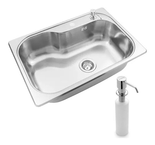 Pileta Bacha Cocina Johnson Si71ad Luxor + Dosificador Api P