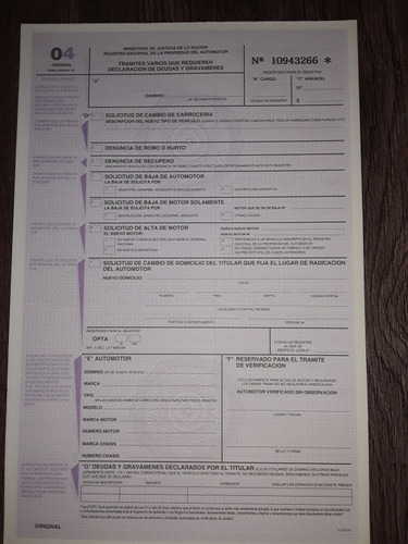 Formularios 04 Para Autos 