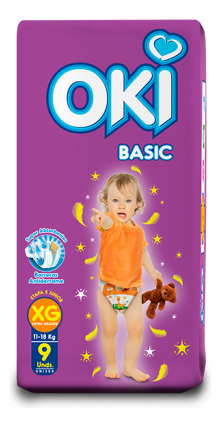 Pañales Oki Basic Extra Grande 9und