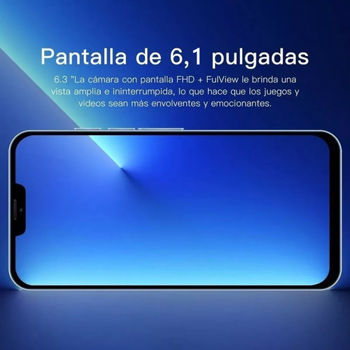 Android Celulares I13 Pro Max 6.1 Pulgadas Barato Ram1gb Rom16gb Azul