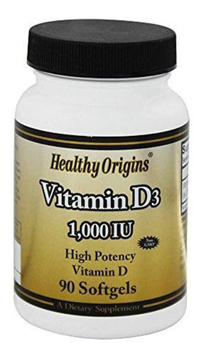 Healthy Origins Vitamina D3  1000 iu  90 softgels