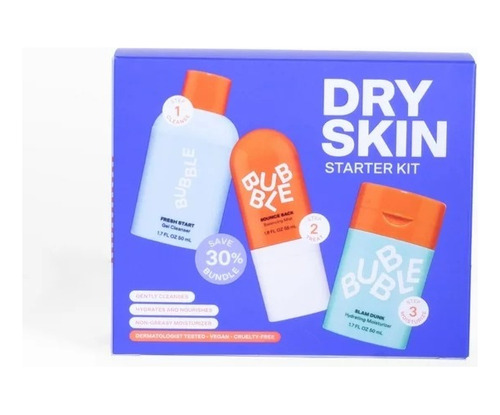 Bubble Skincare Kit Rutina Diaria De 3 Pasos Cuidado Facial
