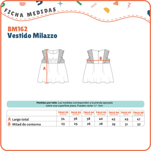 Vestido Milazzo Naranja Mandarina Bebé