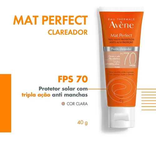 Avène Eau Thermale Mat Perf Fps70 Clara Prot Sol Clar 40g