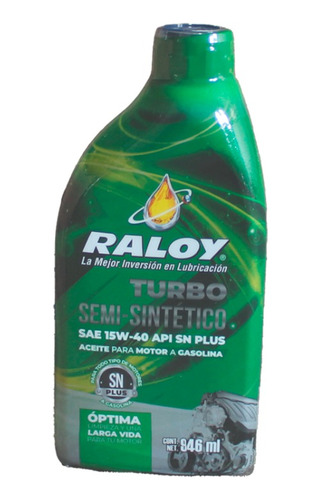 Aceite Raloy Semisintético Plus 15w40. 946lt. Cod. Ral8217