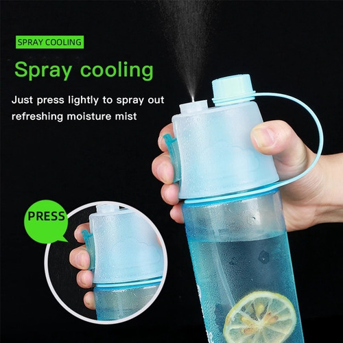 Imagen 8 de 9 de Botella De Agua Deportiva Con Atomizador Para Refrescarse