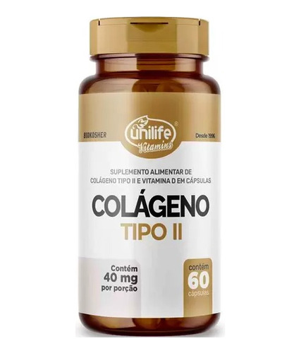 Colágeno Tipo 2 Y Vitamina D 60 Cápsulas Unilife