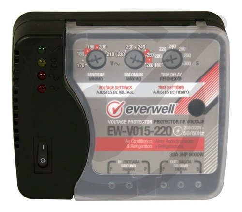 Protector Voltaje A/a Bornera 220v. Everwell. Tienda