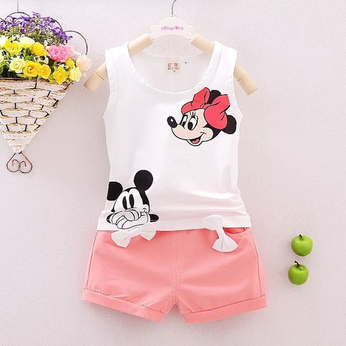 Conjunto Minnie Verano Short Y Camiseta Exclusivo