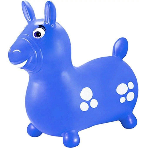 Brinquedo Infantil Cavalinho Upa Upa De Vinil Azul Lider