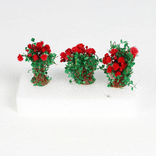 Flor En Miniatura De 3 Piezas Para Modelo De Flor Rosa