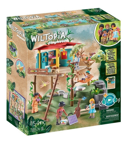 Figura Armable Playmobil Wiltopia Casa Del Árbol Familiar 3+