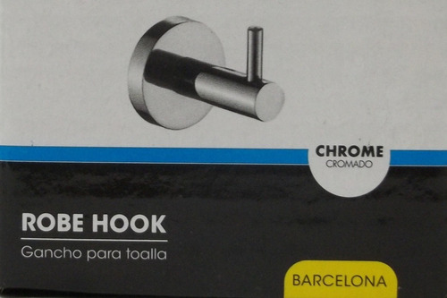 Imagen 4 de 4 de Perchero Gancho Porta Toalla Cromado