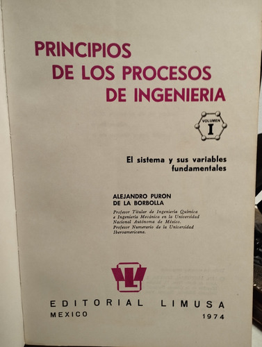 Principios De Los Procesos De Ingeniería (Usado)