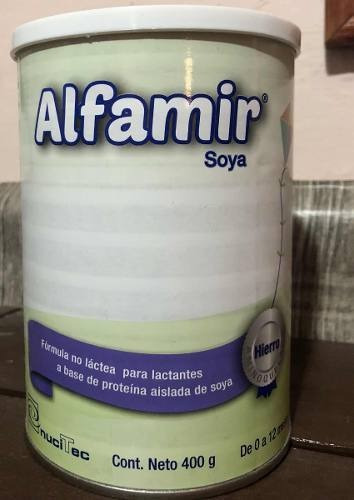 Leche de fórmula en polvo Nucitec Alfamir Soya en lata de 1 de 400g - 0 meses a 1 años