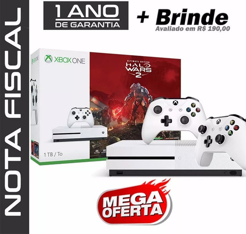 Xbox One S 1tb 4k Ultra Hd Branco Novo Lacrado + Jogo