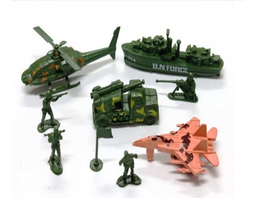 Brinquedo Militar Bonecos Soldadinhos Encartelado Veiculos