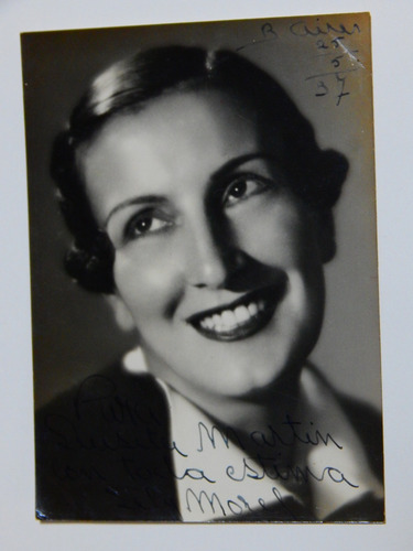 Fotografia Firmada Lely Morel Vedette Argentina (Usado)