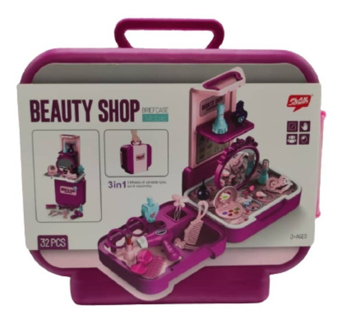 Imagen 7 de 8 de Mini Maleta Peinadora Con 32 Accesorios Para Niñas