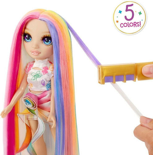 Rainbow High Muñeca Amaya Raine Con Tiza Pinta Pelo